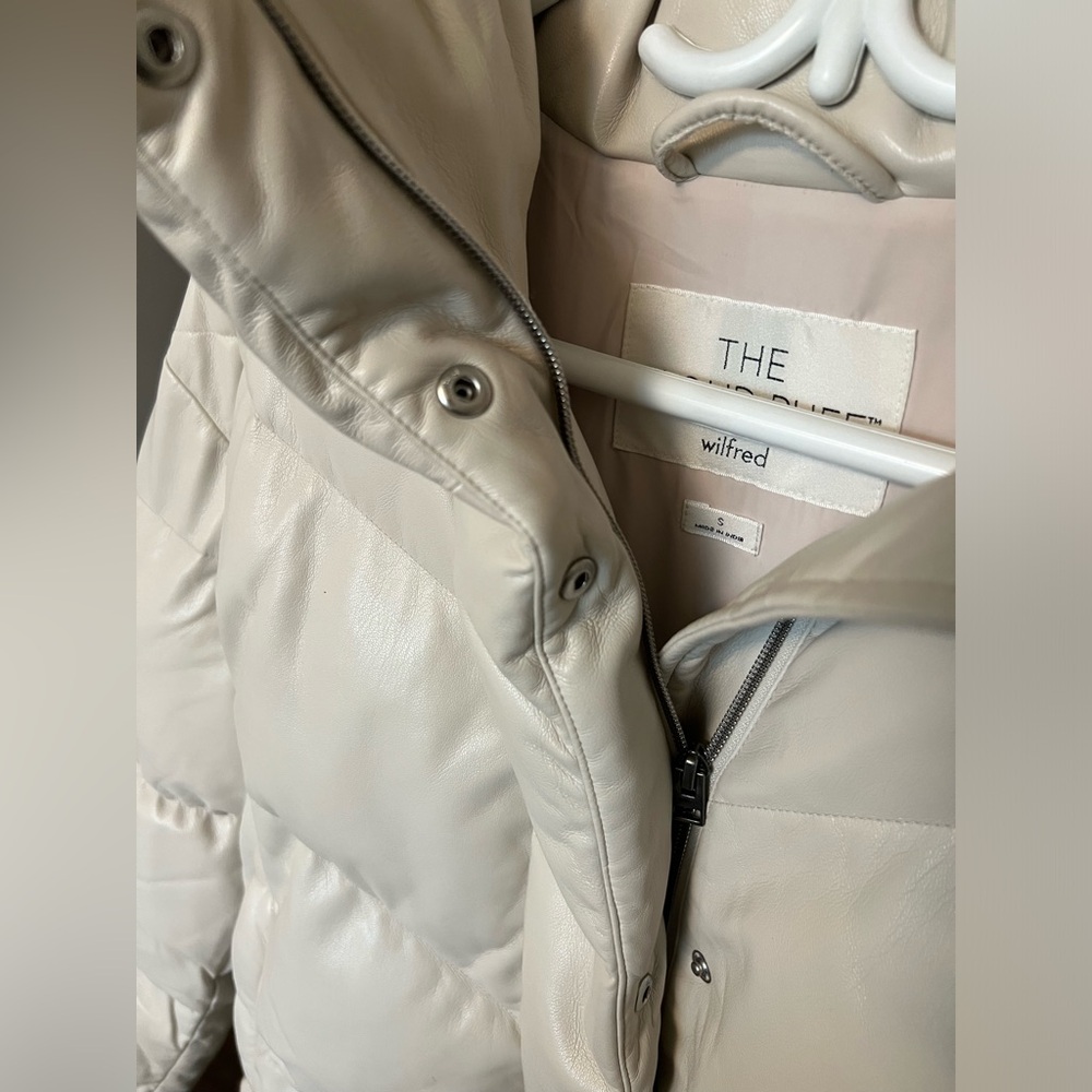 Artizia Cloud Puff - Size Small White Faux Leather Puffer - Picture 2 of 6